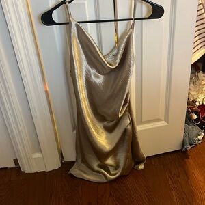 gold mini dress
